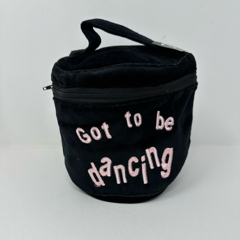 NEW!! DASHA BLACK VELOUR PINK BALLET DANCE BAG ACCESSORIES HANDBAG DANCING U9